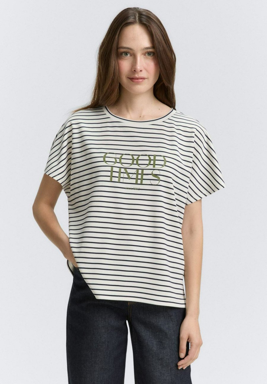 

Футболка TOM TAILOR MIT STREIFENMUSTER, Offwhite/Navy Tee Stripe/Off-White, Белый, Футболка TOM TAILOR MIT STREIFENMUSTER, Offwhite/Navy Tee Stripe/Off-White