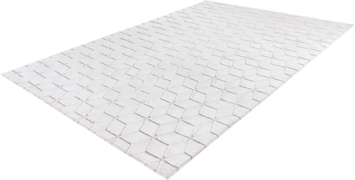 

Ковер Calo-Deluxe "Жардан-1000", прямоугольный, особенно мягкий благодаря микрофибре, для гостиной 120х160 см, серо-коричневый/белый