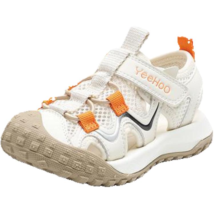 

Детские сандалии с низким верхом, устойчивые к истиранию, дышащие, для детей от 3 до 7 лет YeeHoO, бежевый/желтый