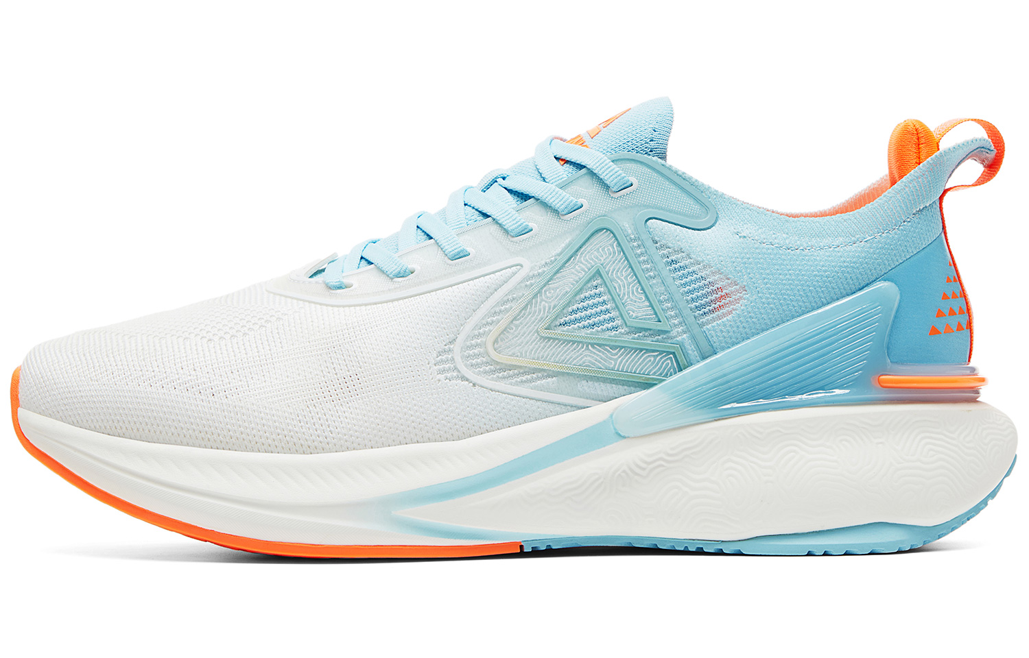 

PEAK Мужские кроссовки для бега и тренировок State Pole 6.0 с низким верхом, устойчивые к истиранию, дышащие, полностью белые с синим хризантемовым, цвет All White Chrysanthemum Blue