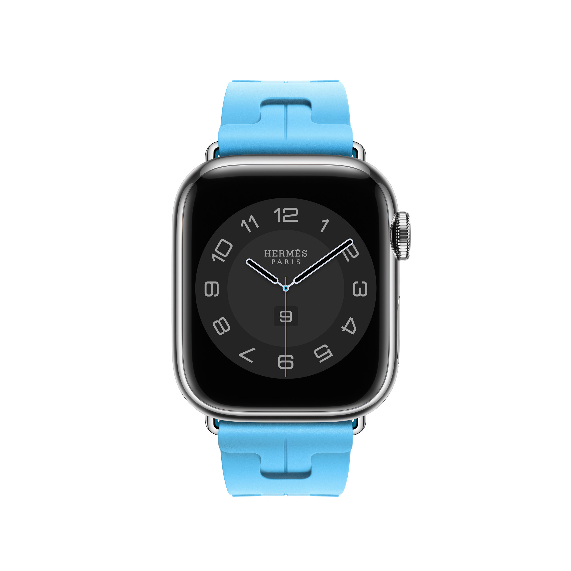 Ремешок Apple совместимость Фторэластомер Материал Vert Moyen Kilim Один оборот 41/42/45/46mm HERMES, Средний зелёный — фото 3