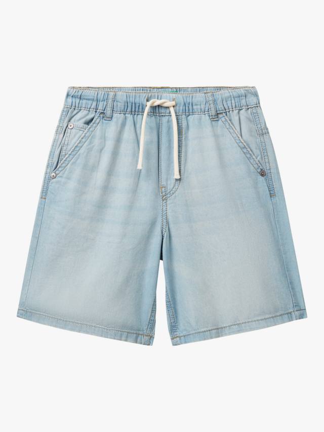 

Детские хлопковые бермуды из денима Benetton, Light Blue