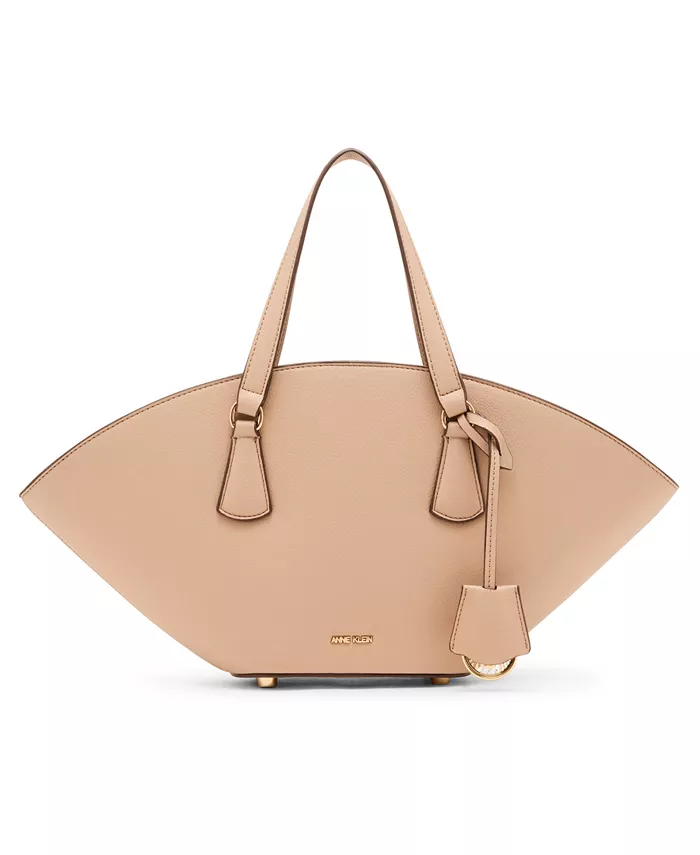 

Изогнутая маленькая сумка-тоут с регулируемым ремнем Anne Klein, коричневый/бежевый
