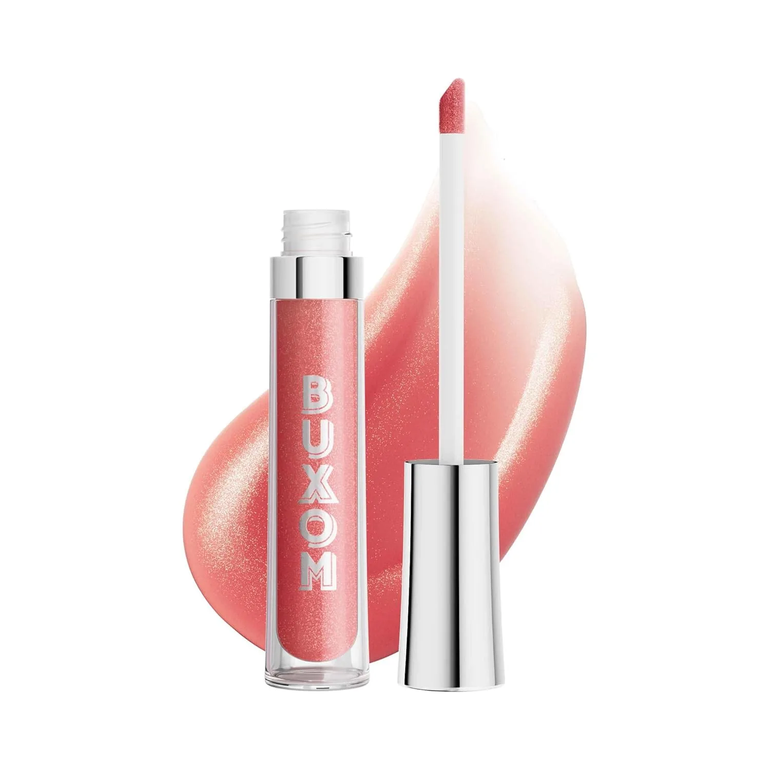 Buxom Full-On Plumping Lip Polish, блеск для губ, тонирующий блеск для губ, формула с пептидами и витамином Е для придания губам объема и увлажнения. 4,4 мл (1 шт.), AF Ryan (Shimmering Coral Red)
