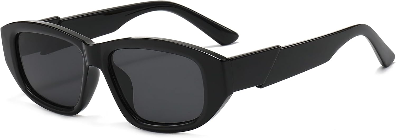 

Солнцезащитные очки YAMEIZE в стиле ретро, ​​квадратные, для женщин и мужчин, винтажные, прямоугольные, в стиле 90-х, модные, «кошачий глаз», солнцезащитные очки для активного отдыха, защита от УФ-излучения UV400, Black Grey