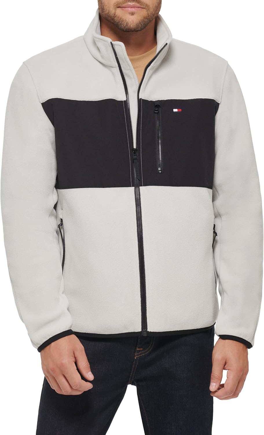 

Мужская флисовая куртка Tommy Hilfiger на молнии спереди, Ice Combo