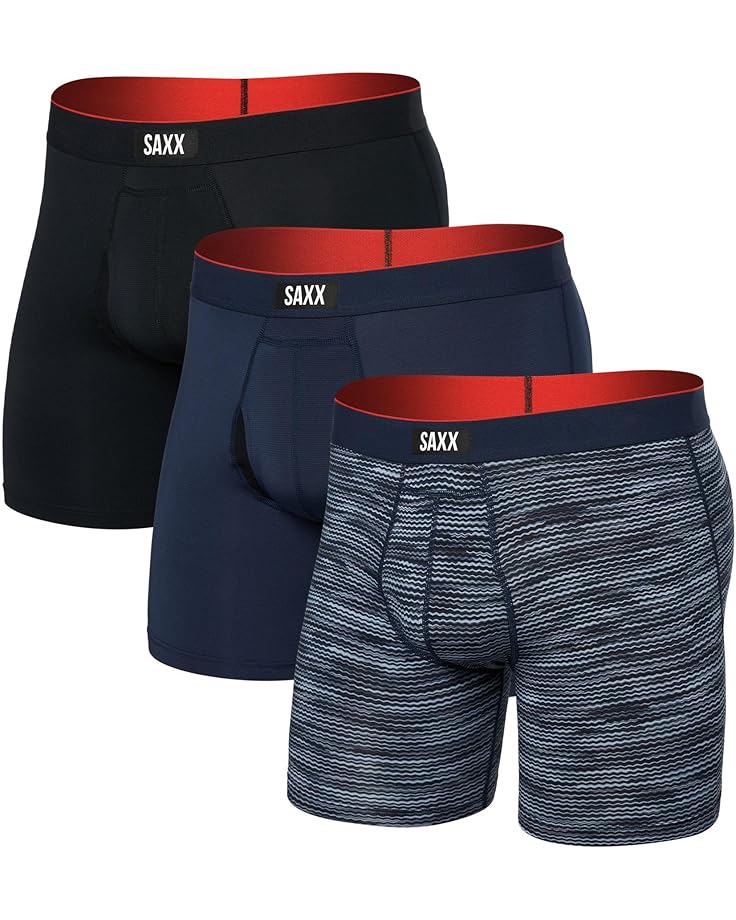 

Боксеры SAXX UNDERWEAR Multi-Sport Mesh Boxer Brief Fly 3-Pack, цвет Wavelength/Navy/Black