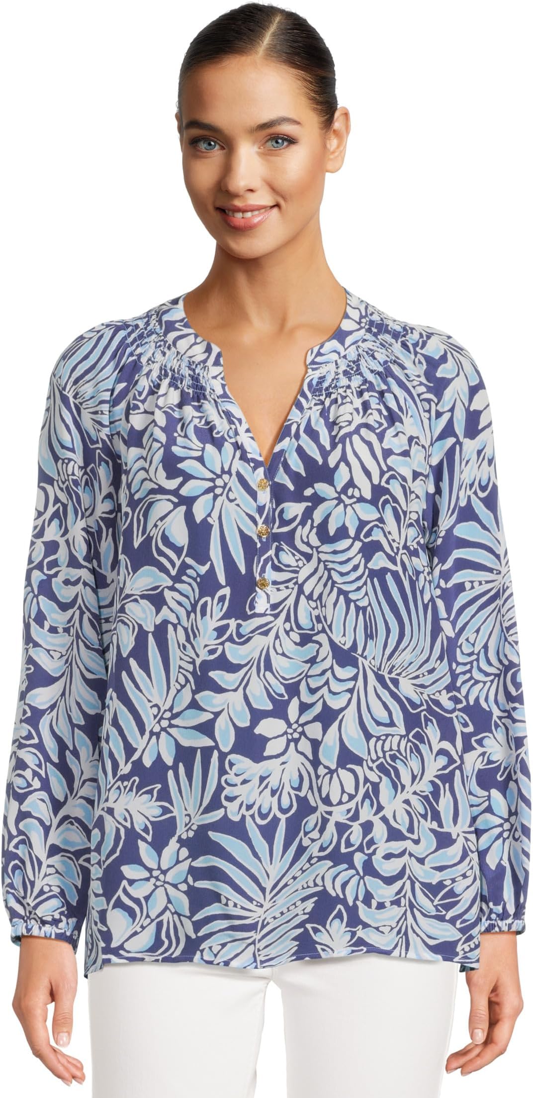 

Топ Lilly Pulitzer Elsa Top, цвет Sapphire Pool Summer Shorelines