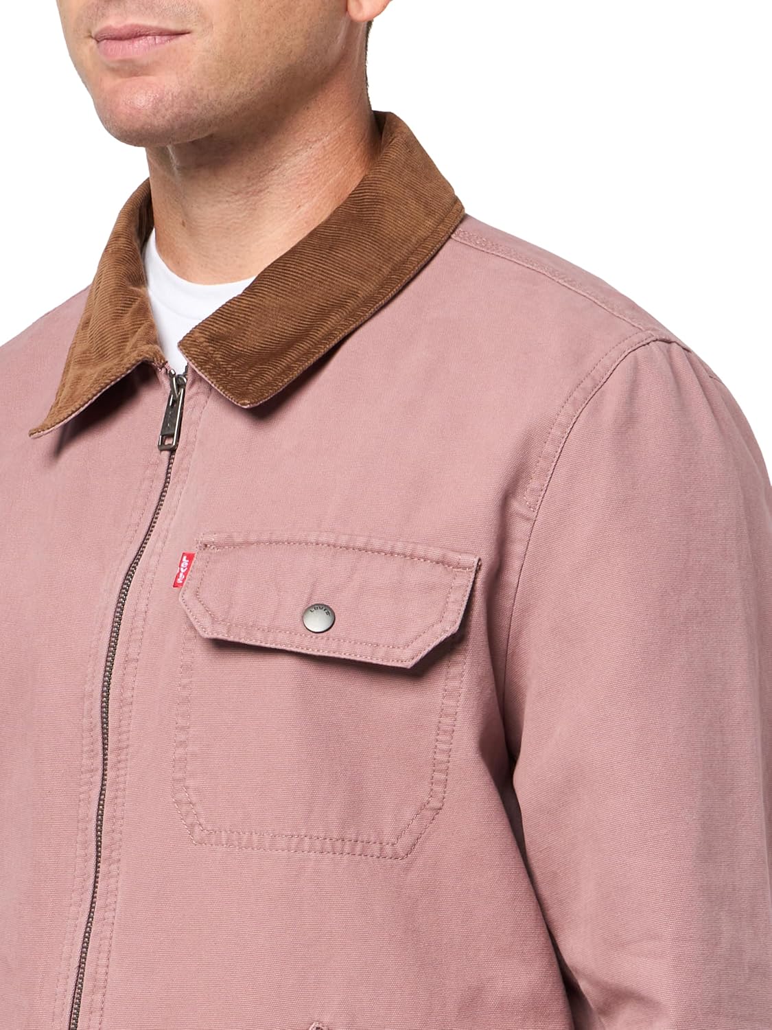 Куртка Levi's Workwear из хлопчатобумажной ткани с вельветовым воротником и воротником Depot, Mauve Lightweight — фото 3