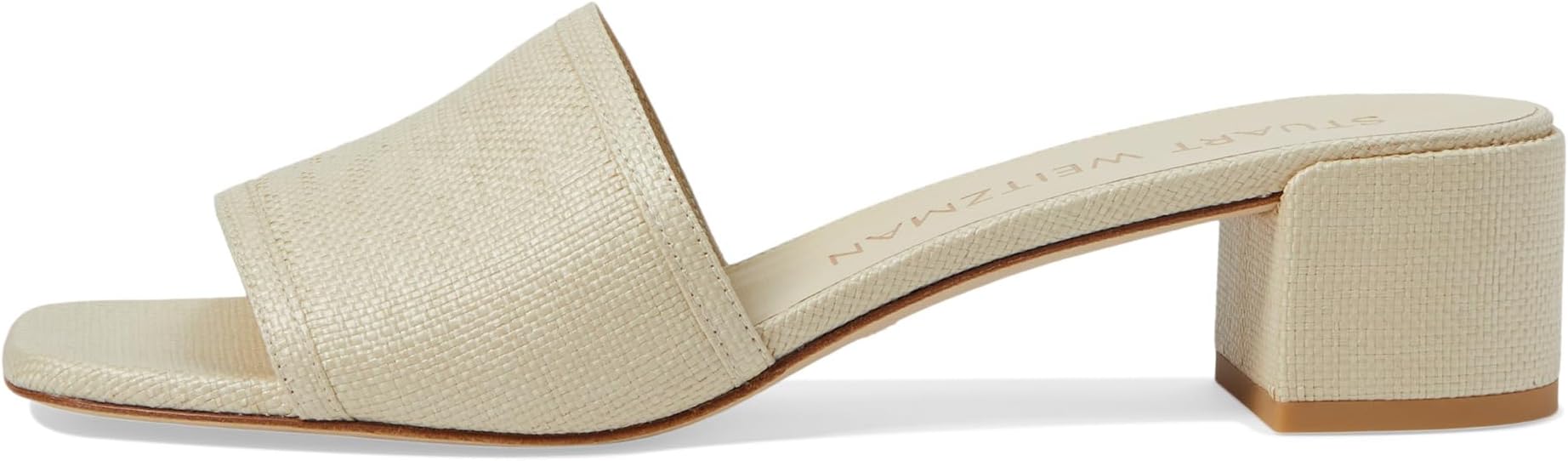 Туфли Stuart Weitzman Cayman 35 Block Slide, Natural — фото 4