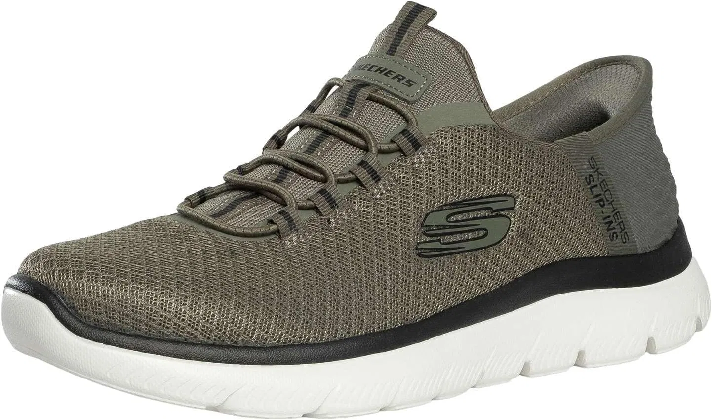 Мужские слипоны Skechers Summits High Range Trainer, оливково-черный, размер 40 EU