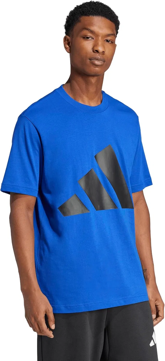 Футболка с логотипом adidas, Team Royal Blue/Black — фото 2