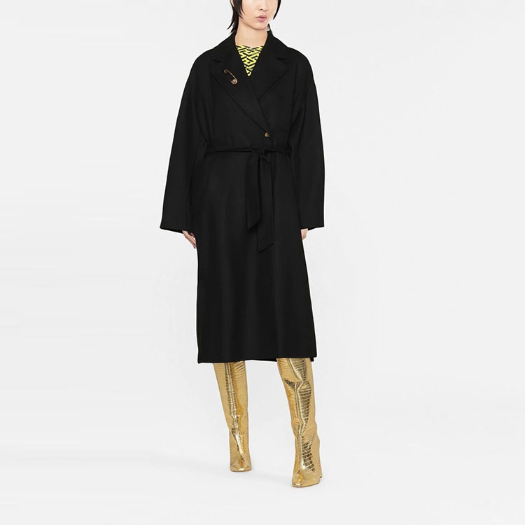VERSACE Куртка FANSIZHE SS22 женская черная, Black — фото 4