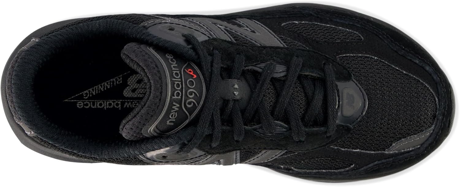 Детские кроссовки New Balance 990 V6 на шнуровке, черный — фото 2