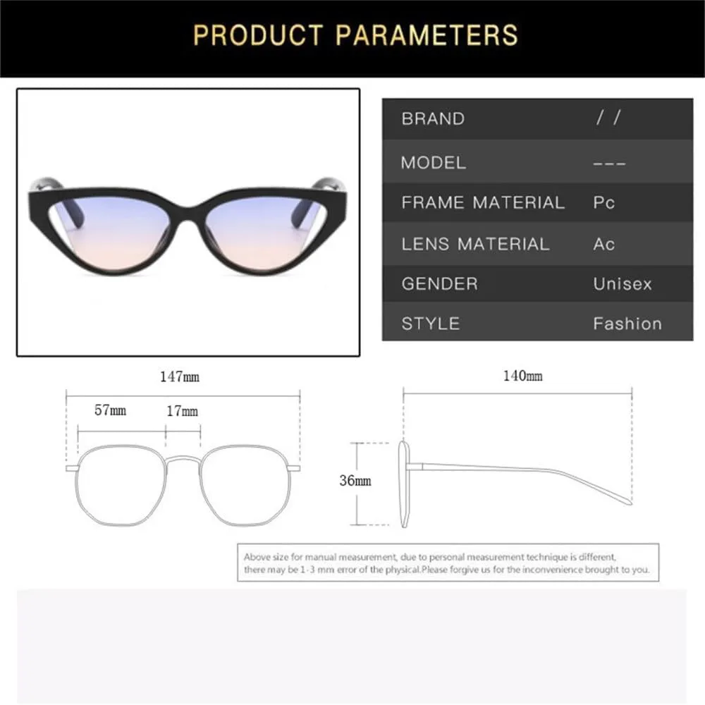 

Оправа для солнцезащитных очков 2027 года для женщин, винтажные очки «кошачий глаз», ретро-очки треугольной формы для женщин, защита от УФ-излучения UV400 MTZJH, 6