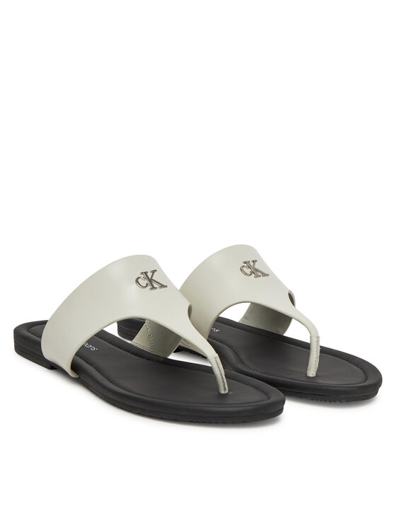 Шлепанцы Flat Sandal Toepost Mg YW0YW01691 Calvin Klein Jeans, белый — фото 2