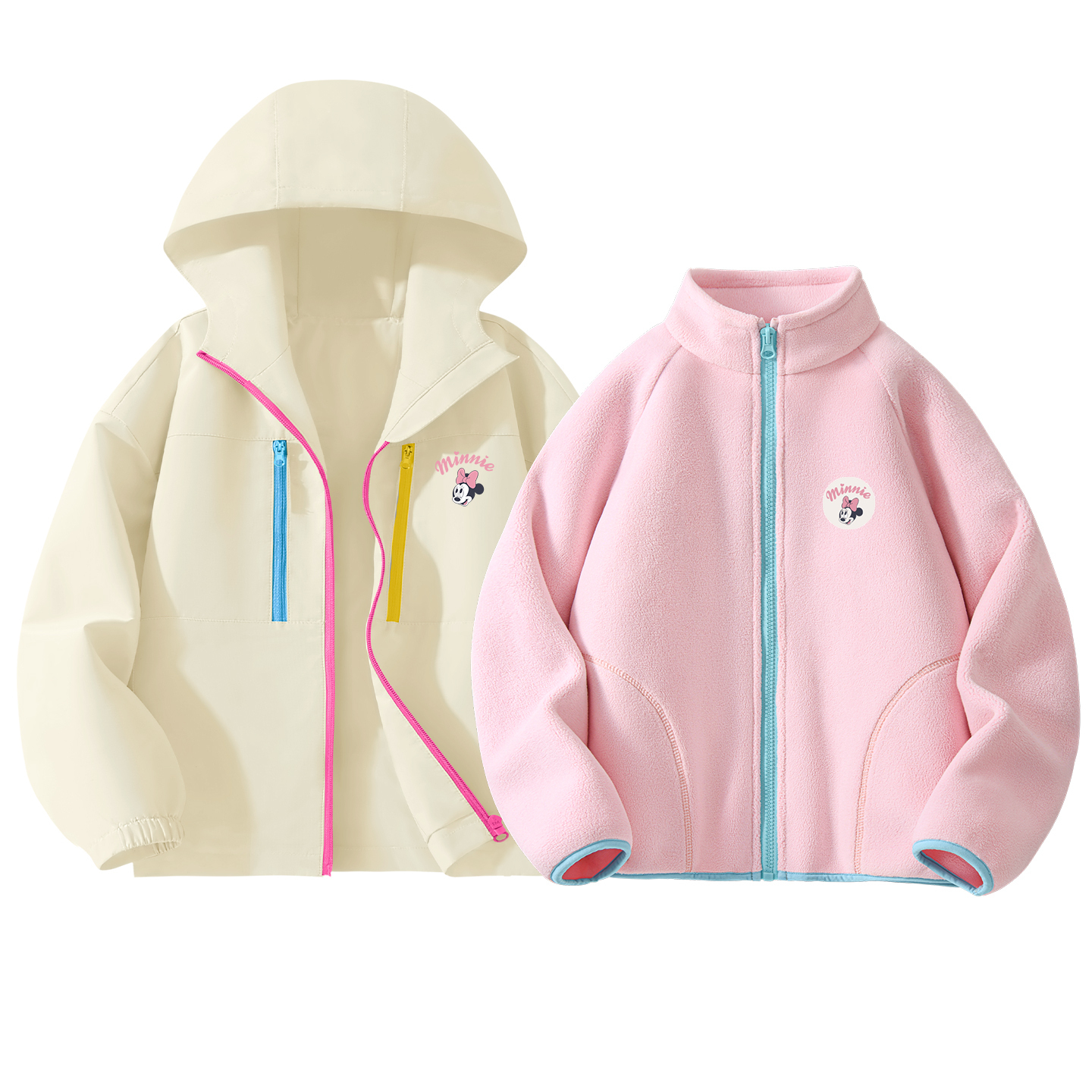 

Детские флисовые куртки Disney, белый/розовый