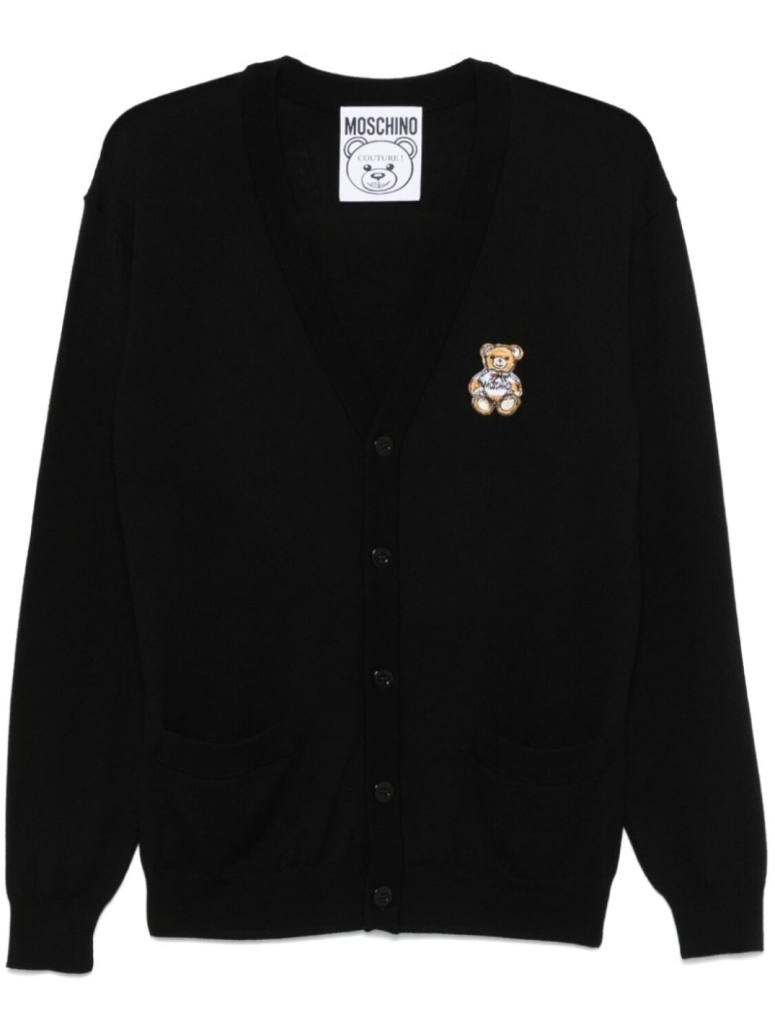 

Кардиган Moschino Teddy Bear-нашивка, черный