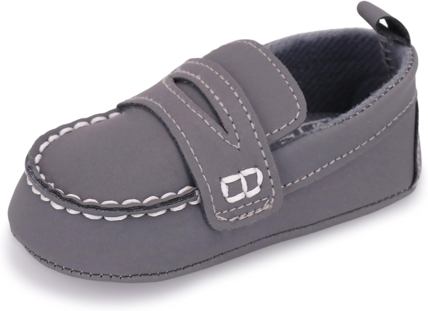 

Детские мокасины LONSOEN для девочек и мальчиков, обувь для первых шагов, серый