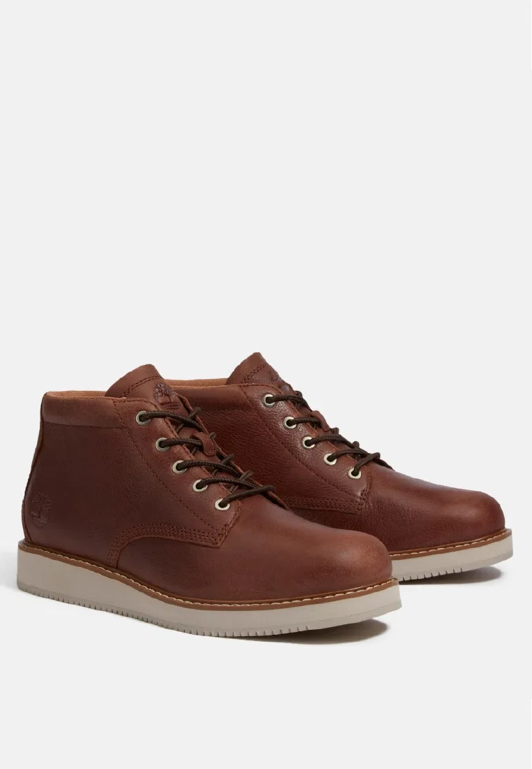 Мужские ботинки чакка, кожаные, Redwood Edge Mid Lace Chukka, коричневые Timberland — фото 4