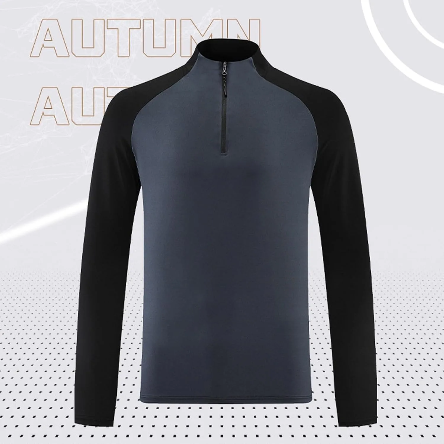 Мужская компрессионная футболка 1/4 Zip Pullover Lightweight Quick Dry — фото 4