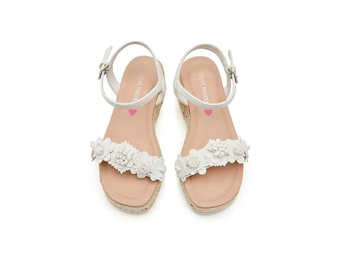 Сандалии с цветочным аппликациями Dori Steve Madden Kids, White — фото 3