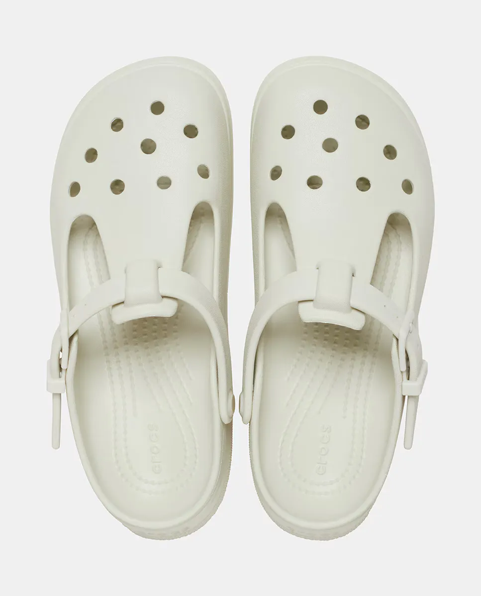 Классические женские сабо Mary Jane Clog Crocs, цвет Blanco roto — фото 4