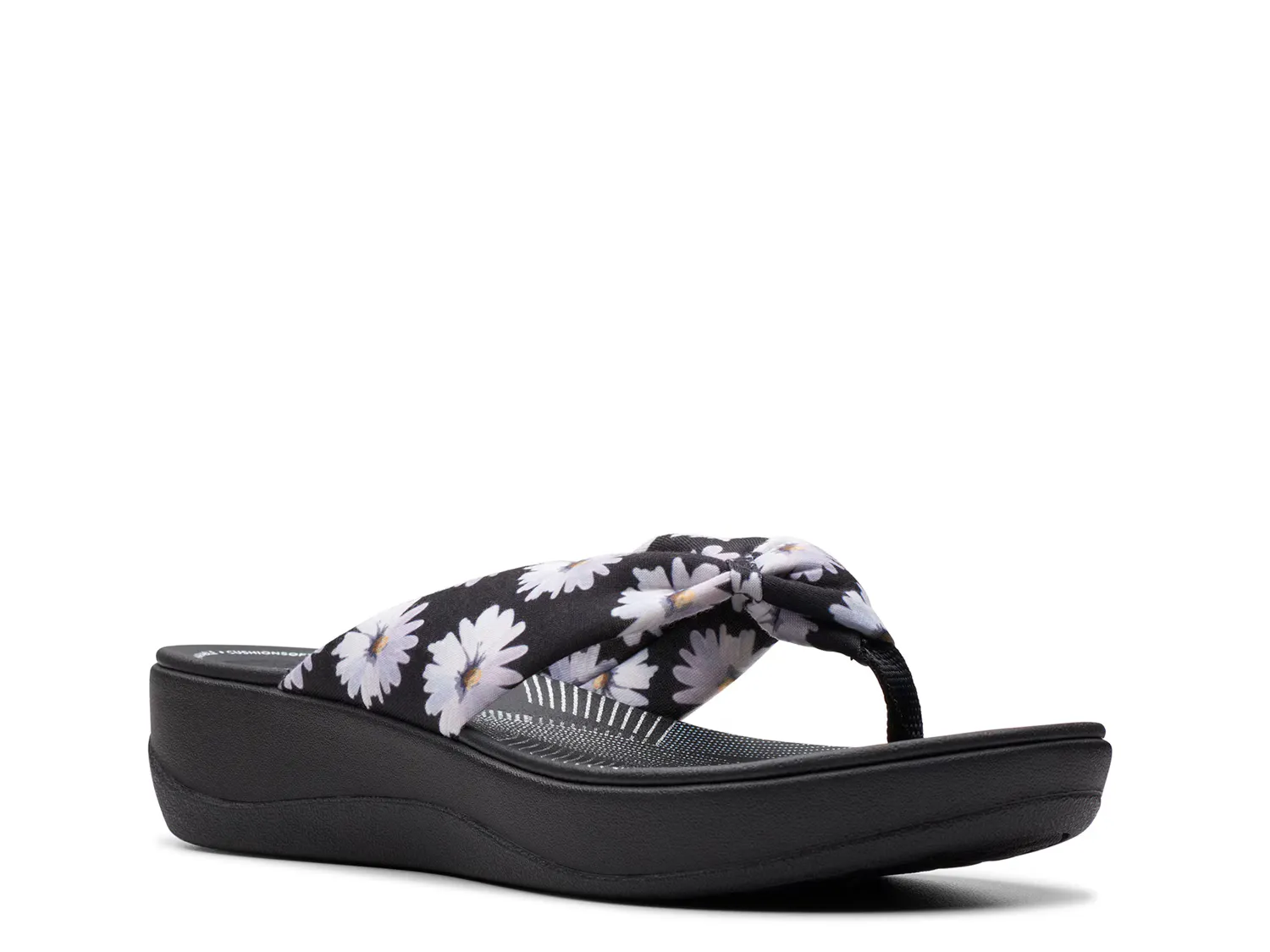 

Сандалии Cloudsteppers Arla Glison Wedge Sandal Clarks, черно-белый