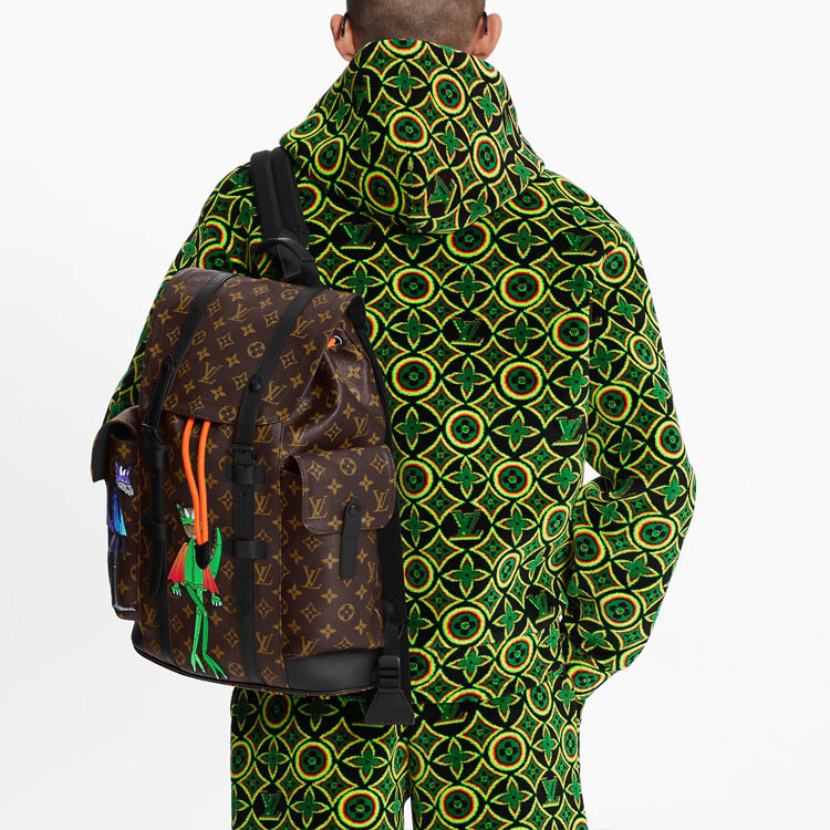 Новые квартальные продукты LV Sweatshirt Men Green Louis Vuitton, зеленый — фото 4