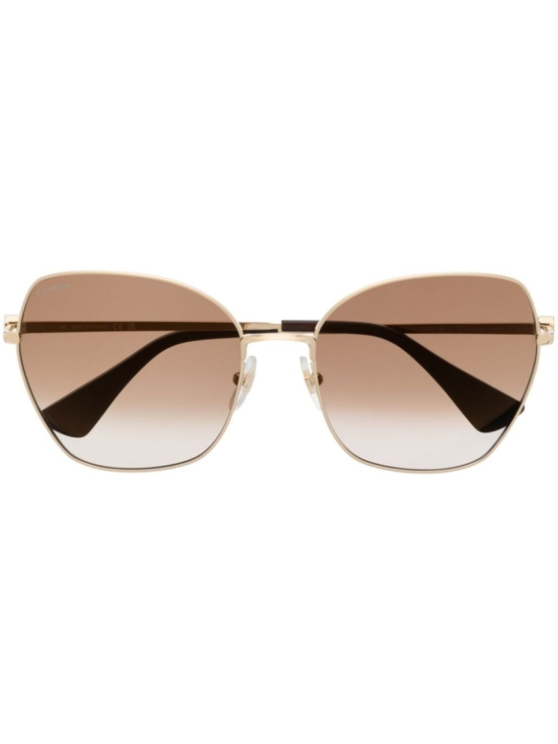 

Cartier Eyewear солнцезащитные очки с гравировкой, золотистый