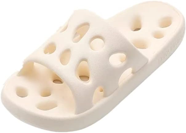 

Домашние тапочки для мужчин с мягкой подошвой, противоскользящие, без скопления воды, прохладные Materuieyes, белый