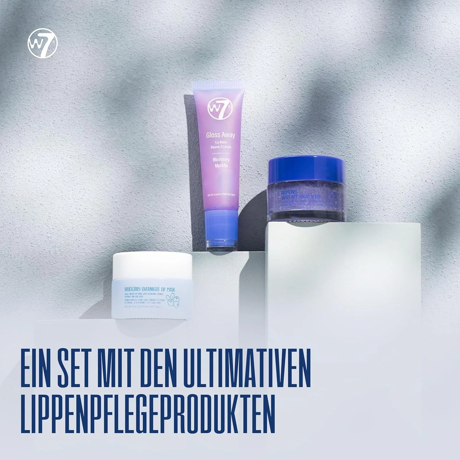 Набор для ухода за губами W7 Sweet Dreams Lip Care Trio, черника W7, Blueberry — фото 2