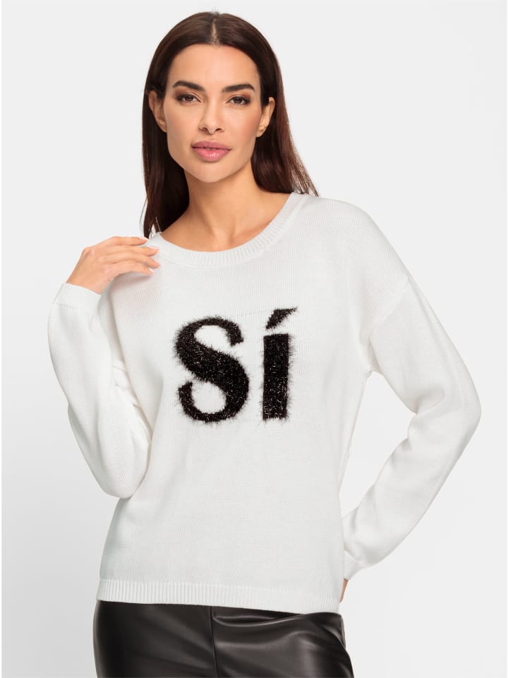 

Heine Свитер с круглым вырезом цвета экрю