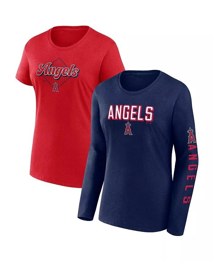 

Комбинированный набор женских темно-синих красных футболок Los Angeles Angels Fanatics, мультиколор