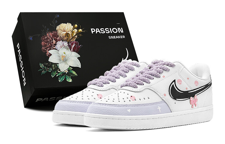 

Кроссовки Nike Court Vision Skateboarding Shoes Women's Low-top White, цвет Light Lavender