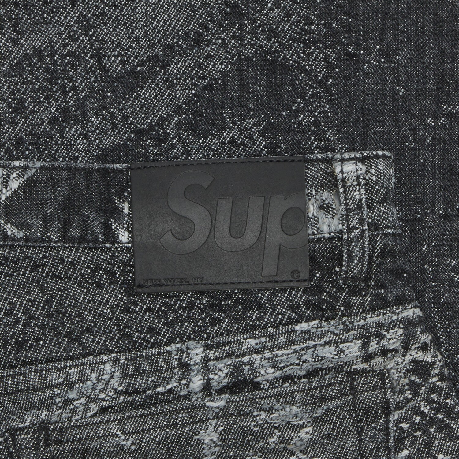 Джинсы Supreme Archive Denim жаккардовые стандартного размера, цвет Черный — фото 3
