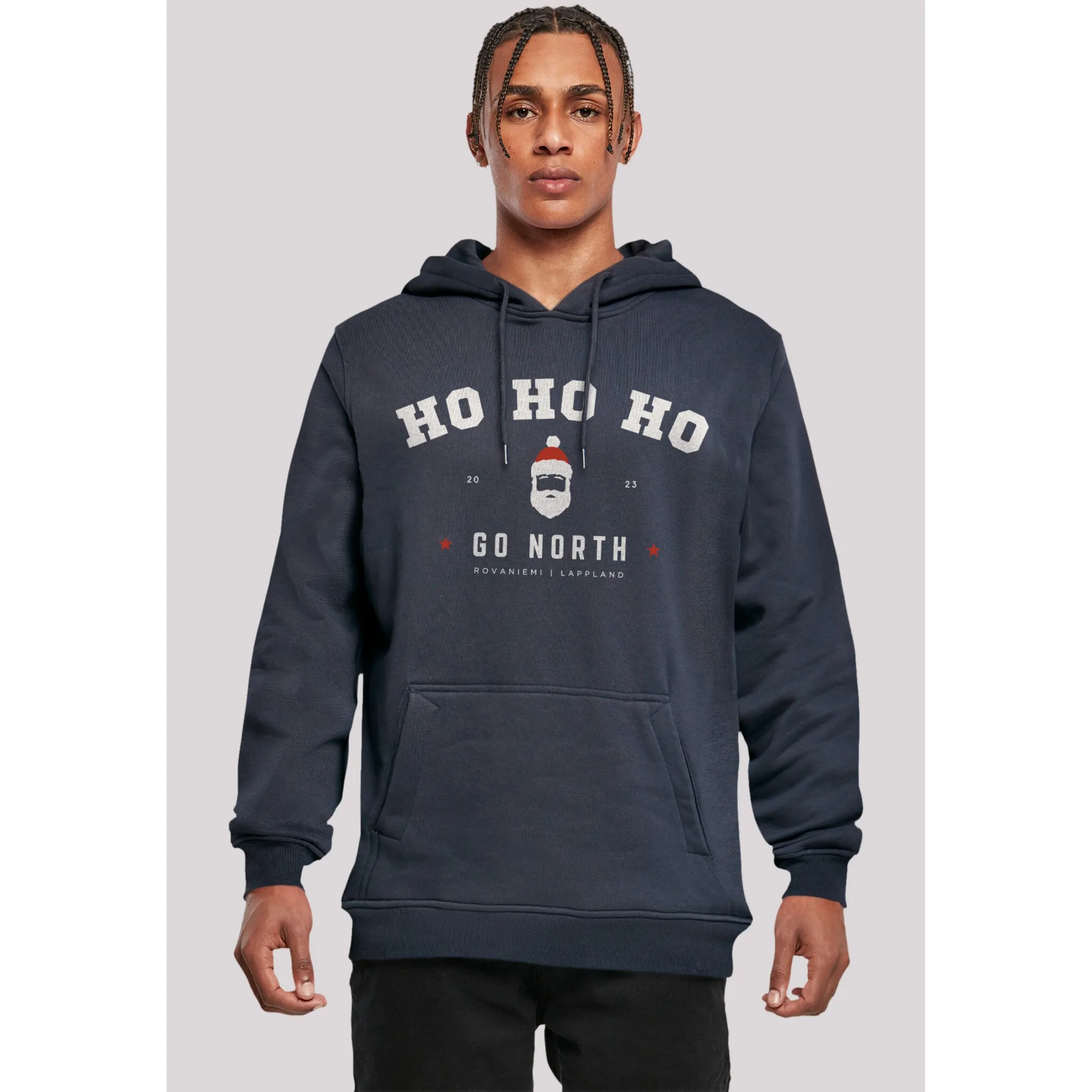 

Толстовка F4NT4STIC "Ho Ho Ho Santa Claus Christmas", Рождество, подарок, логотип, цвет морской волны