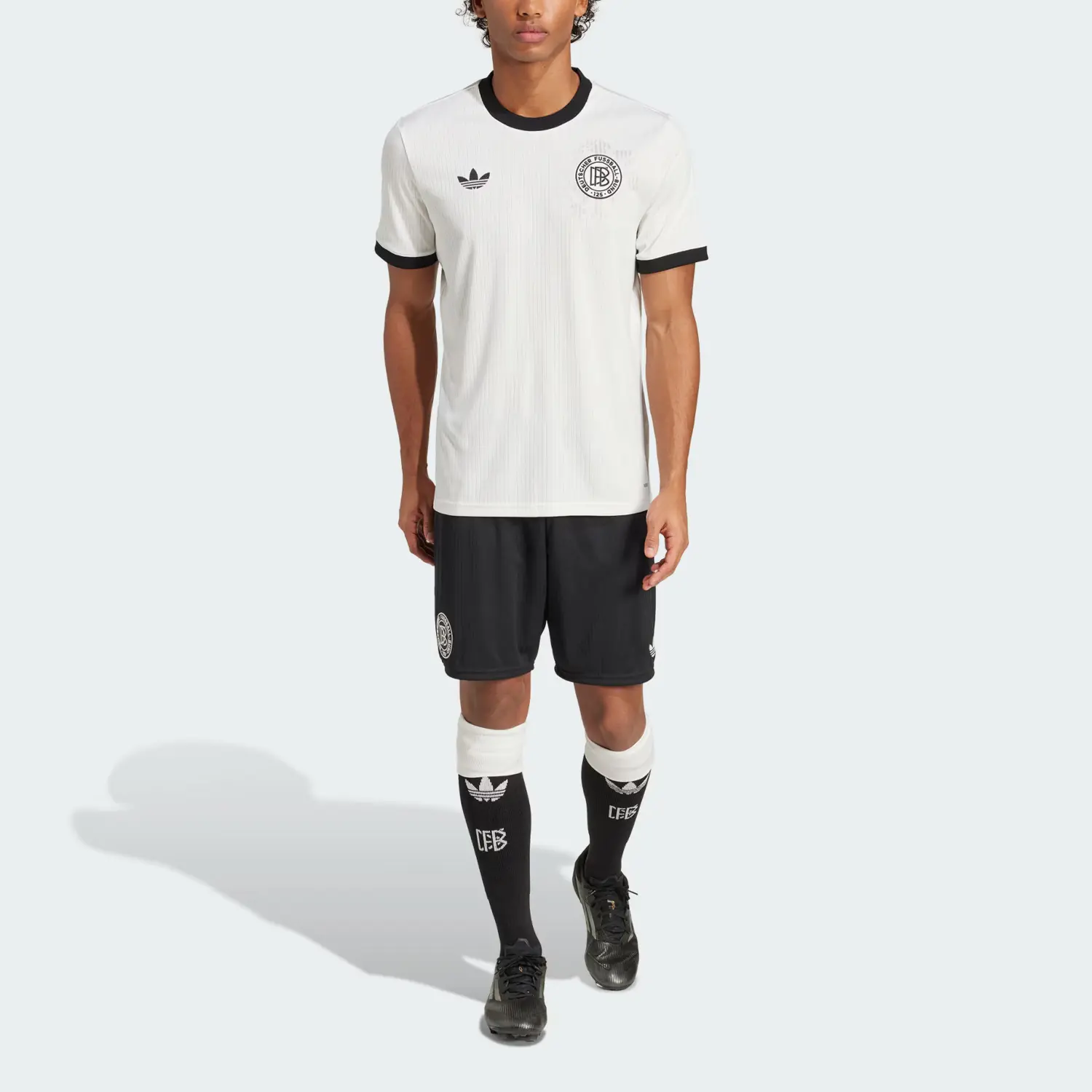 Футболка germany anniversary Adidas Originals, белый/черный — фото 4