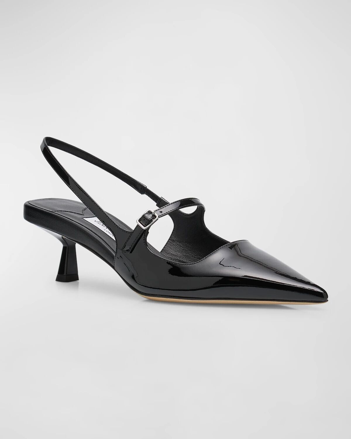 Патентованные туфли Мэри Джейн с пяткой на пятке Didi Jimmy Choo, черный — фото 3