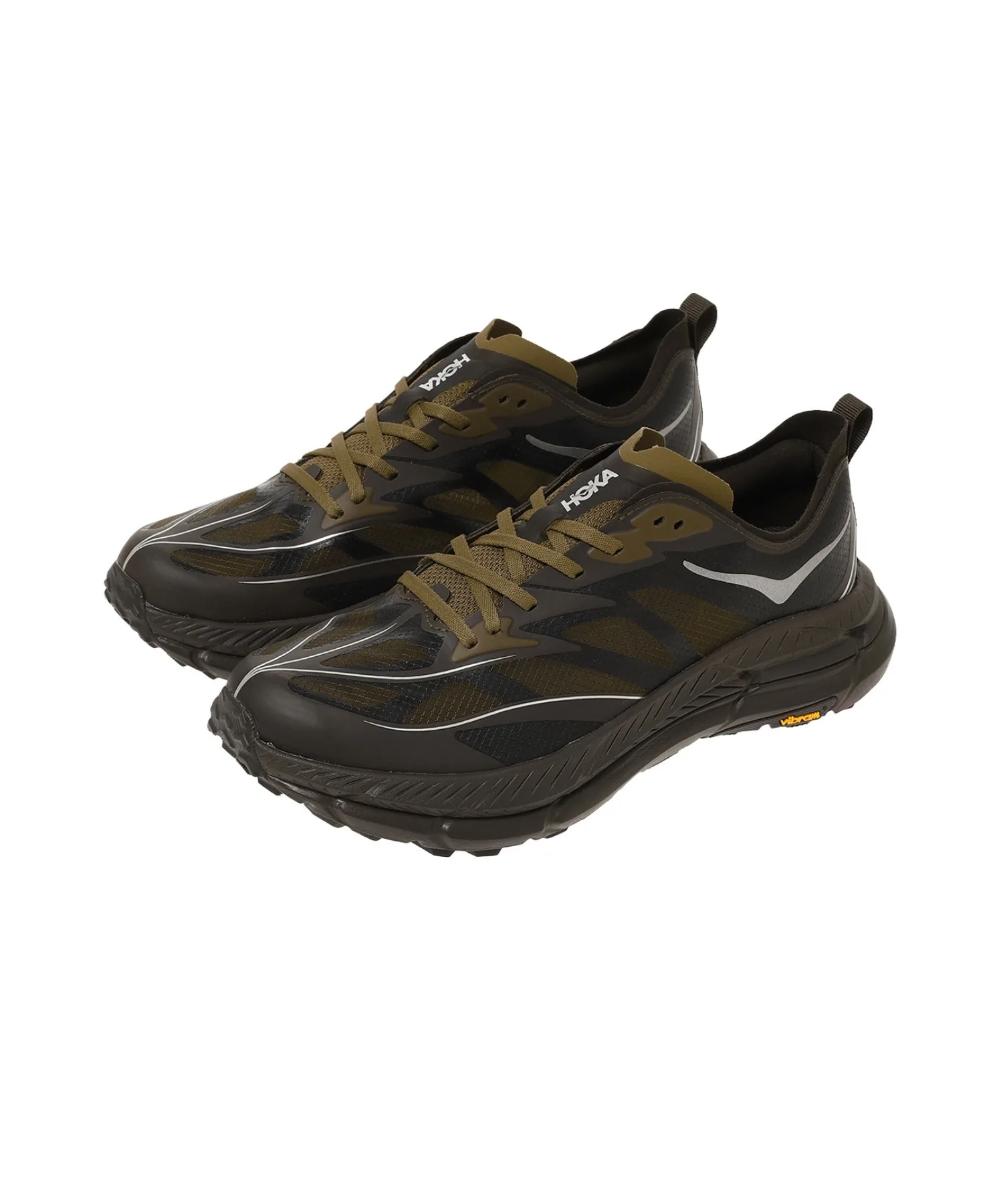 Мужские кроссовки для трейла с прозрачным верхом U MAFATE SPEED 4 LITE HOKA коричневые