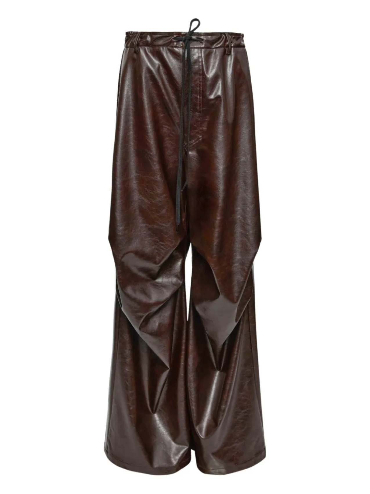 

MM6 Maison Margiela брюки с драпировкой, коричневый