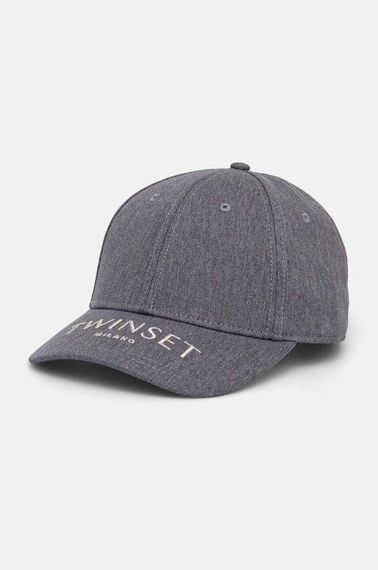 

Хлопковая бейсболка Twinset, серый
