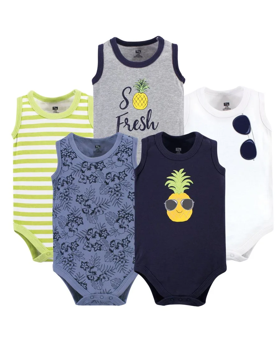 Мягкие хлопковые комбинезоны без рукавов Hudson Baby, Pineapple