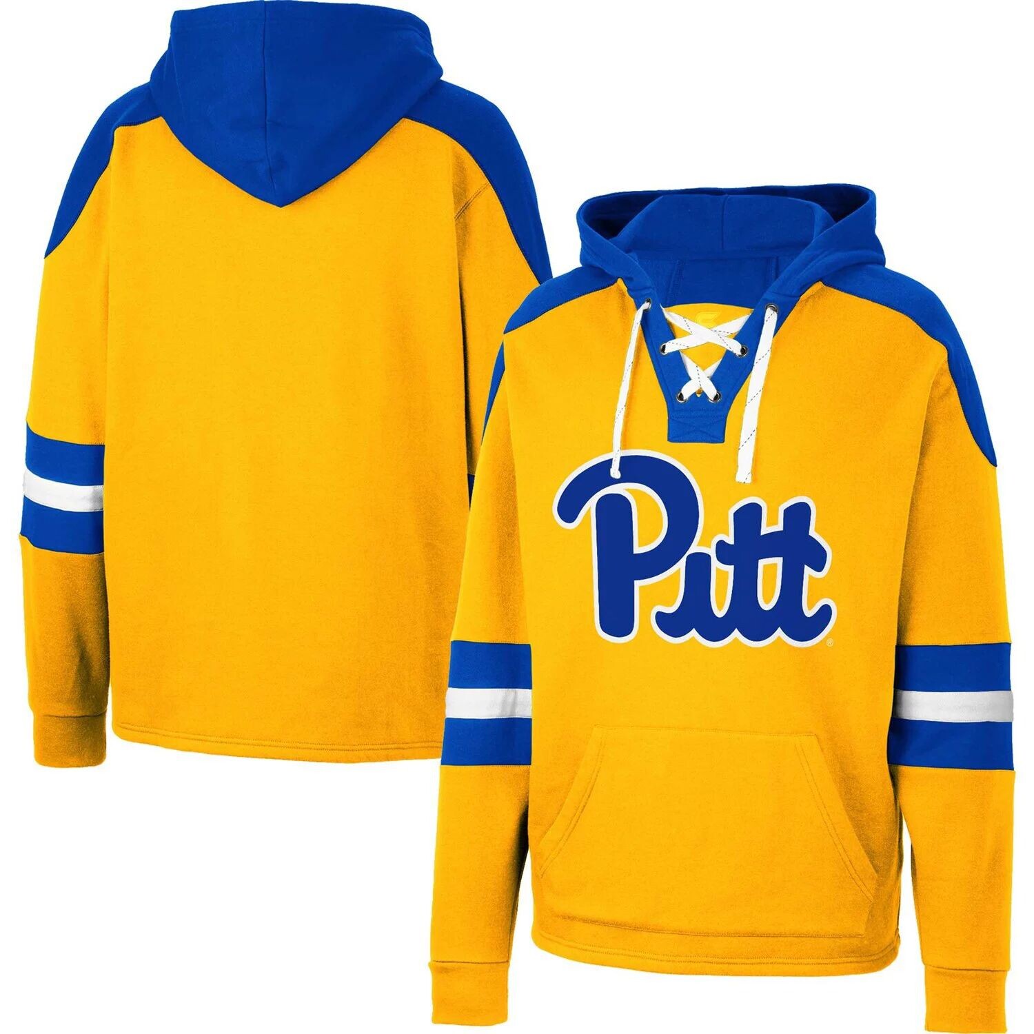 

Мужской пуловер с капюшоном Gold Pitt Panthers на шнуровке 4.0 Colosseum