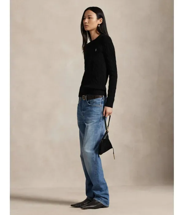Шерстяной свитер JULIANNA regular fit Polo Ralph Lauren, черный — фото 2