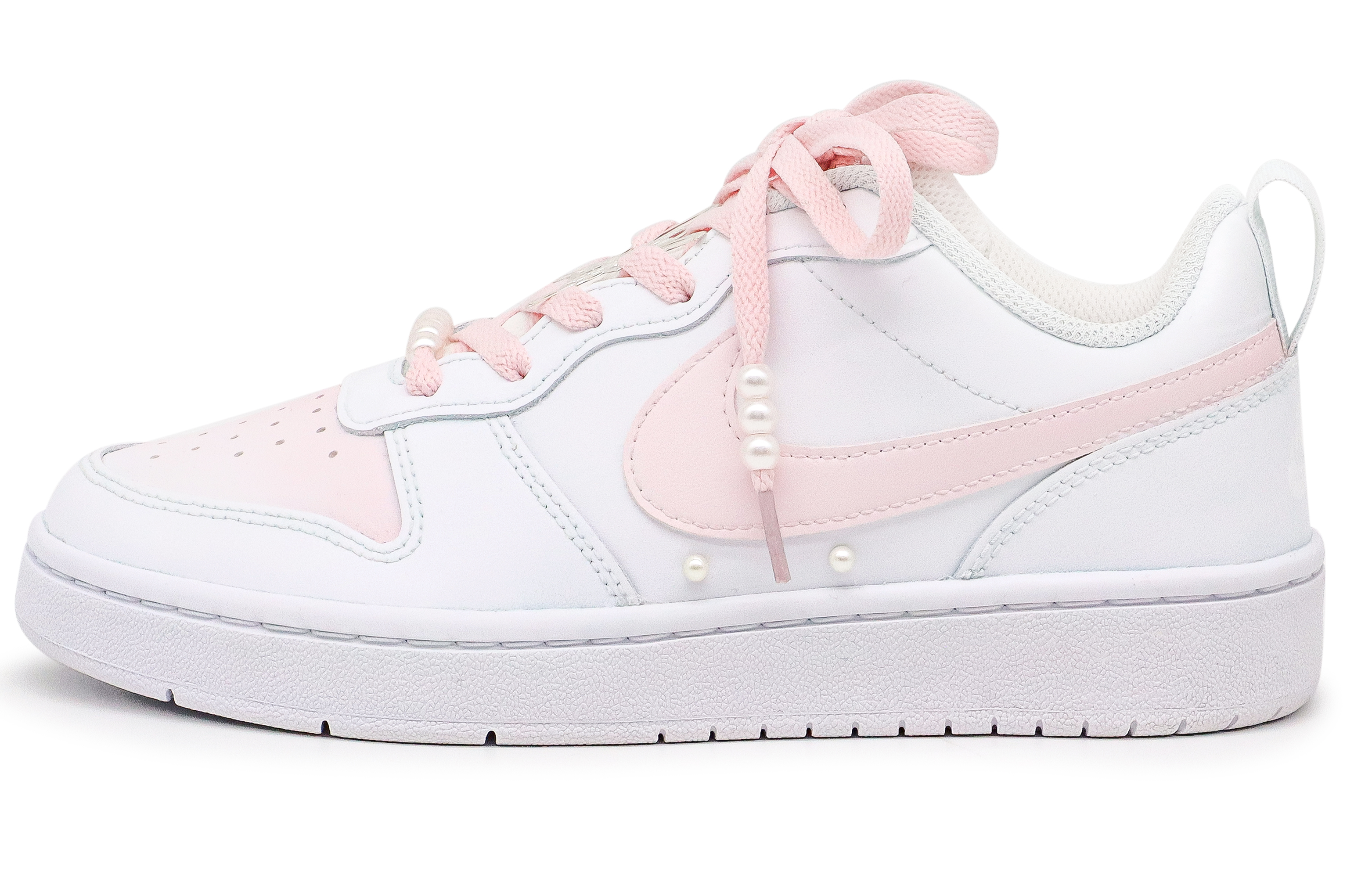 

Низкие детские кроссовки для скейтбординга Court Borough для подростков Nike, розовый/белый