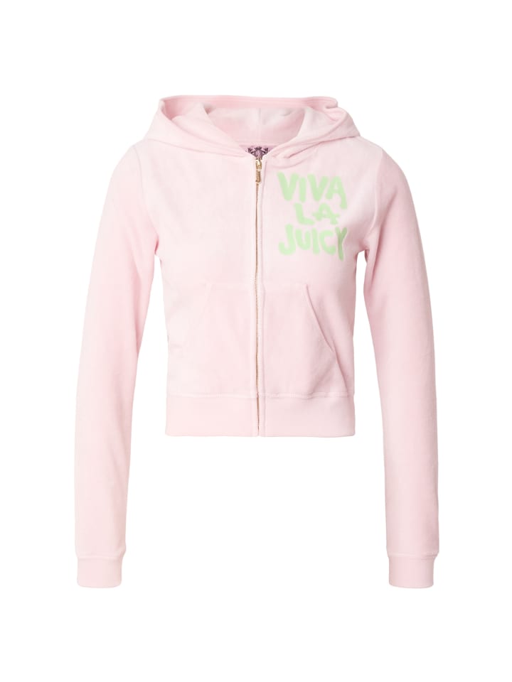 

Худи на молнии Juicy Couture сочного розового цвета