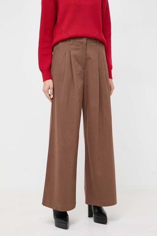 

Хлопковые брюки Pinko, коричневый