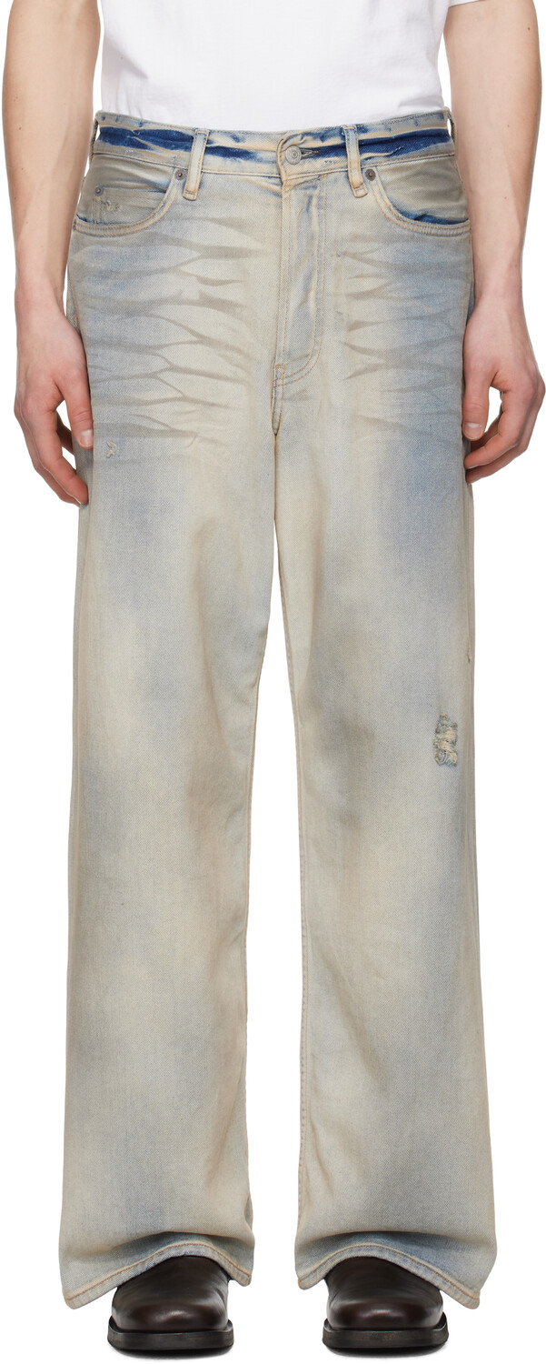 

Синие мешковатые джинсы 1981M Acne Studios, светло-голубой