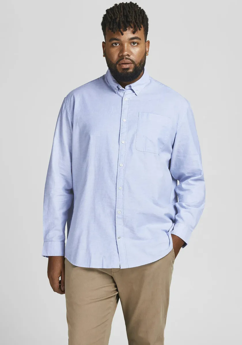 

Рубашка с длинными рукавами Jack & Jones PlusSize "OXFORD SHIRT", синий